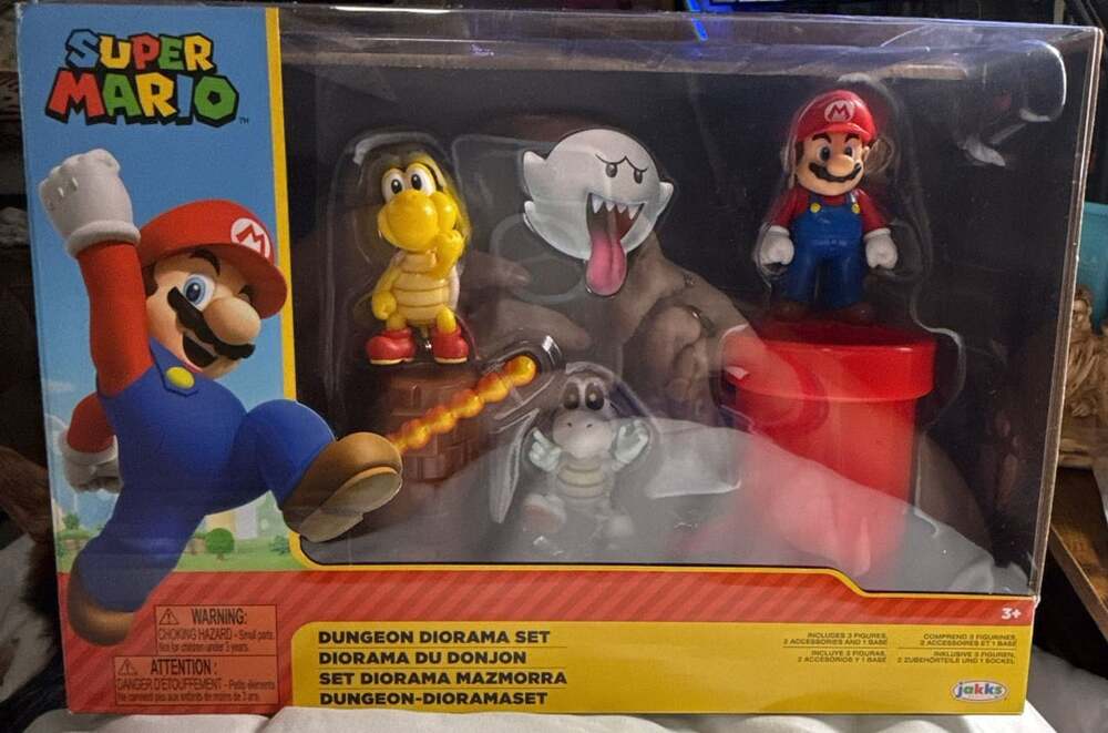 Super Mario Dungeon Diorama Set Action Figures Jakks Pacific